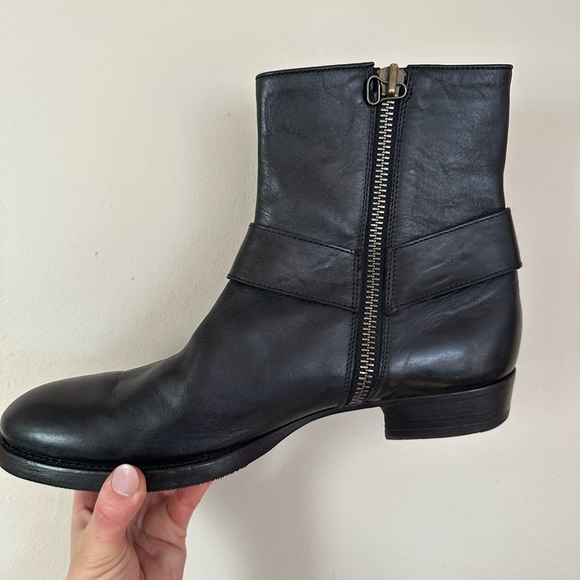 Like New Italian Leather Buttero Floyd Engineer Zip Boots Men’s Size 43 (US 10) - Picture 4 of 10